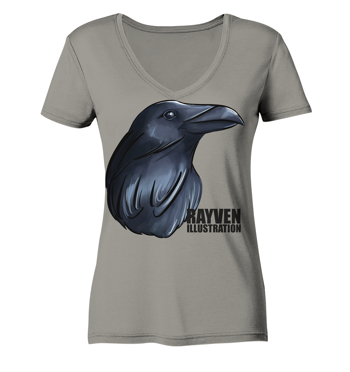 Rayven Illustration - Ladies V-Neck Shirt