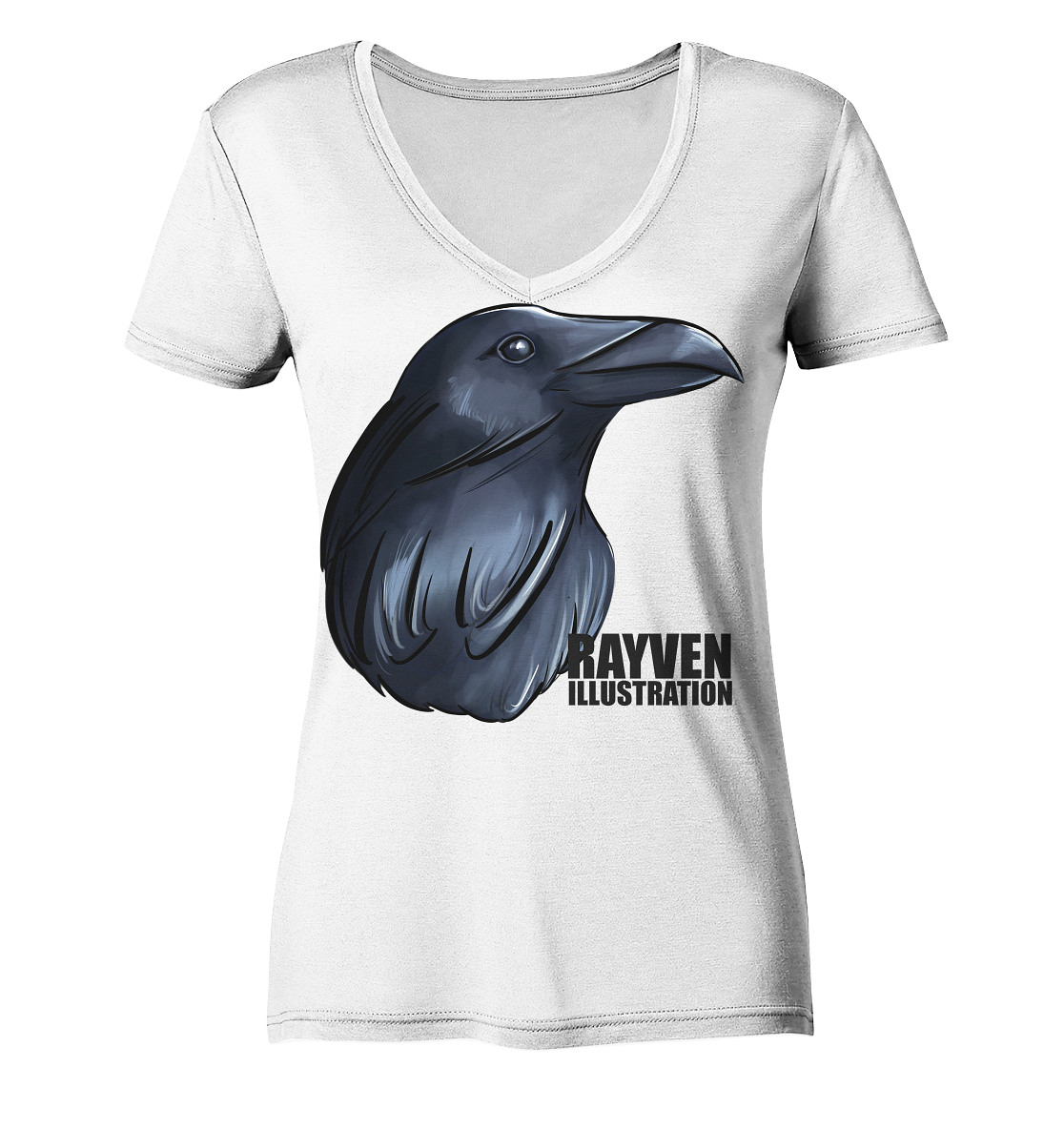 Rayven Illustration - Ladies V-Neck Shirt