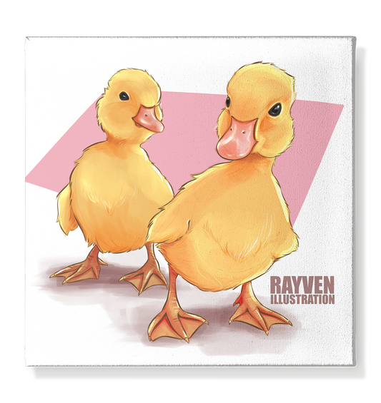 Rayven Illustration | Duck - Leinwand 40x40cm
