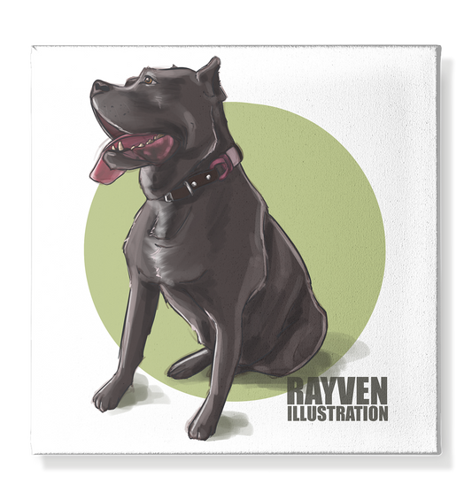 Rayven Illustration | Dog - Leinwand 40x40cm