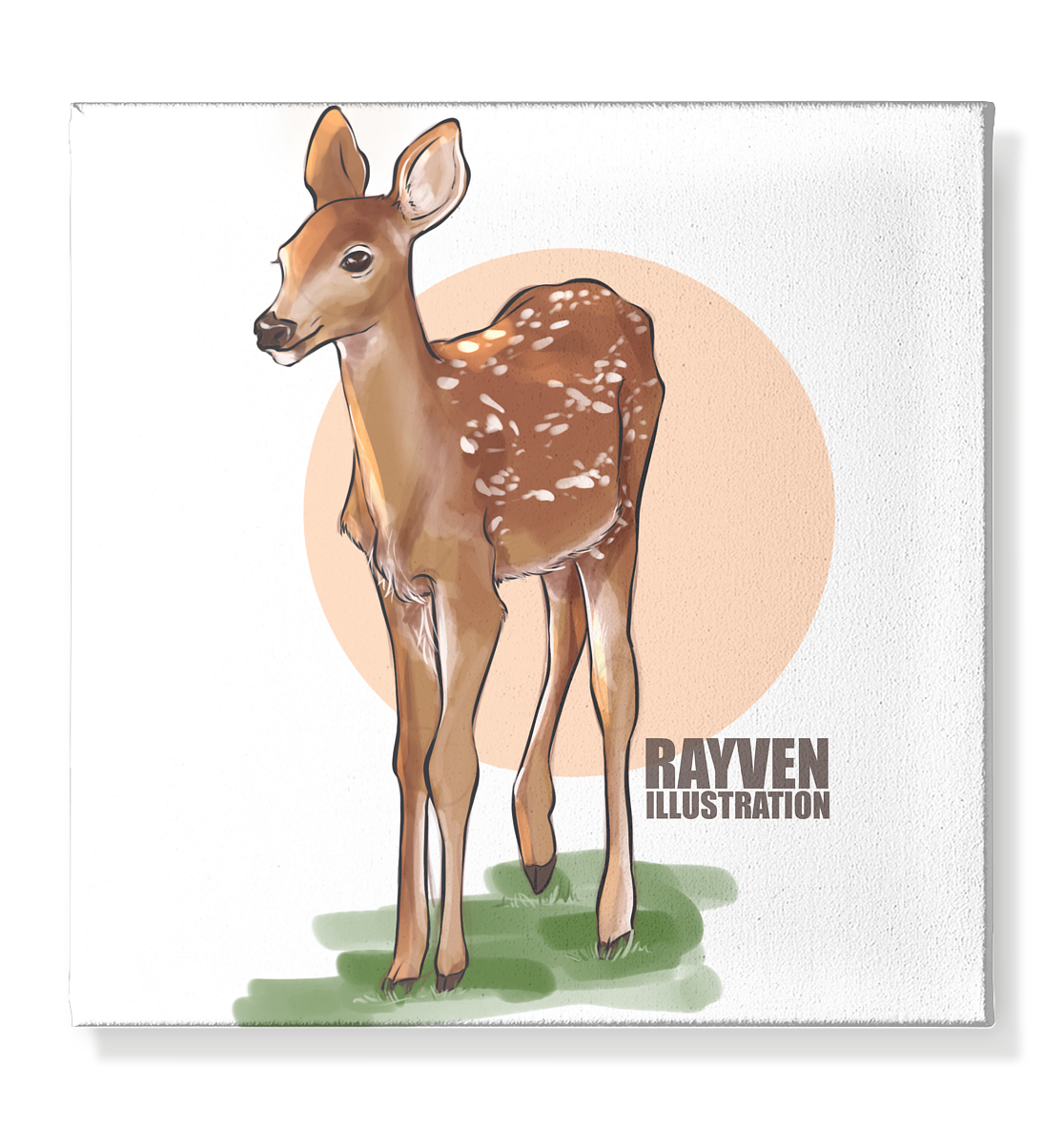 Rayven Illustration | Deer - Leinwand 40x40cm