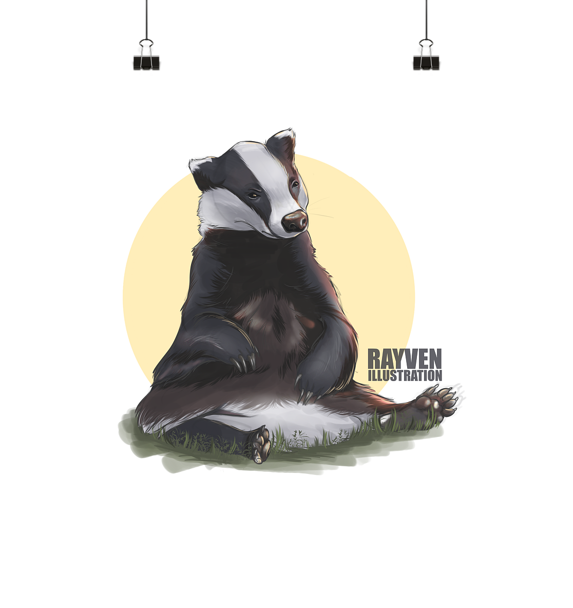 Rayven Illustration | Badger - Poster