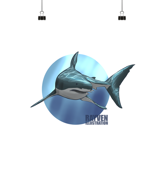 Rayven Illustration | Shark - Poster