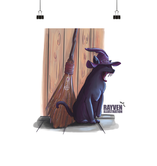 Rayven Illustration | Witch Cat - Poster
